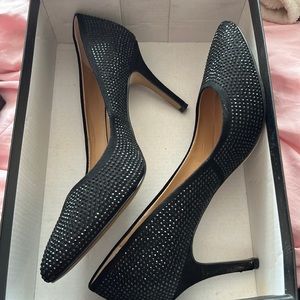INC Zitah Embellished Pointed Toe Pumps Black Worn Once 8.5